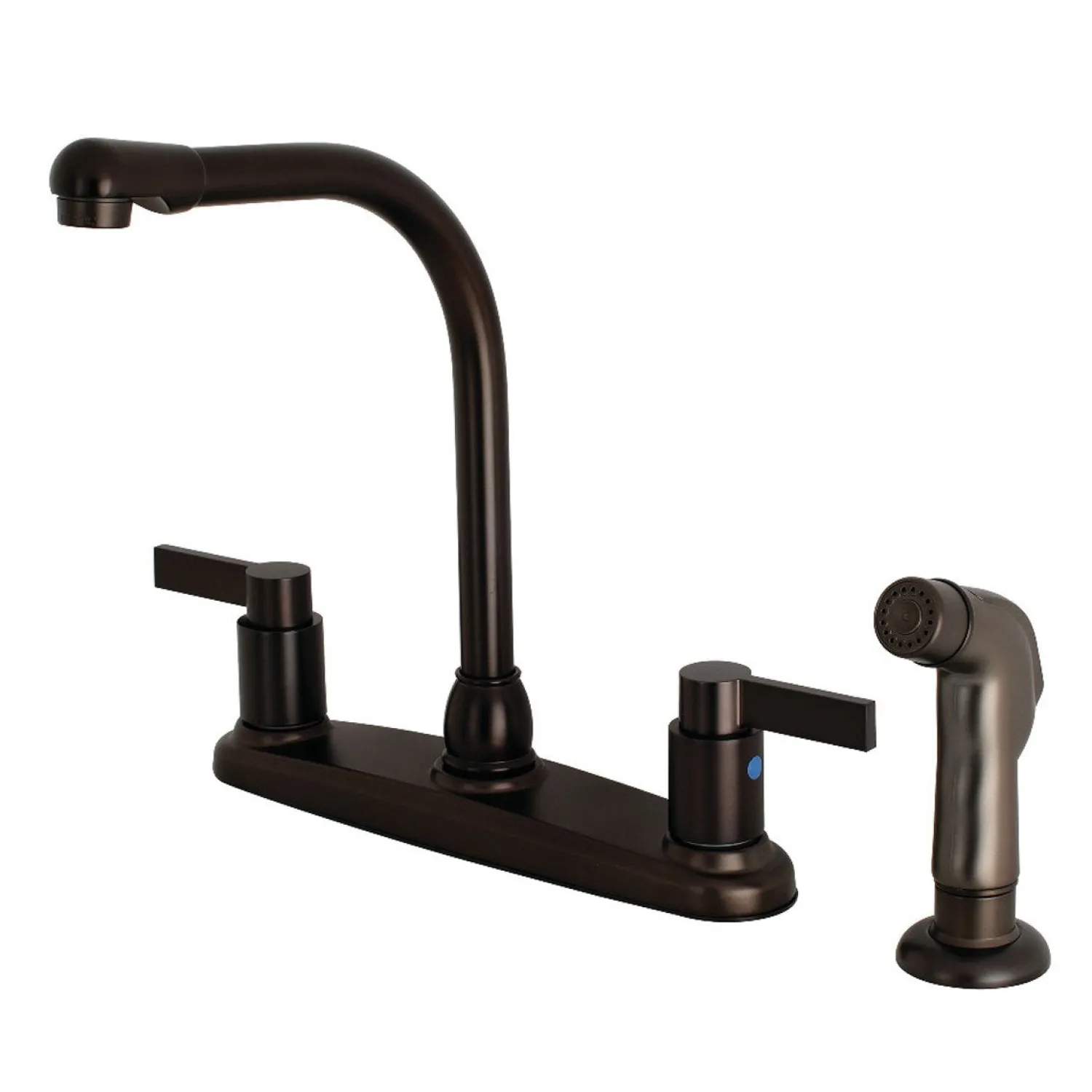 Online NuvoFusion 8" Center High-Arch Kitchen Faucet Faucets With Side Spray