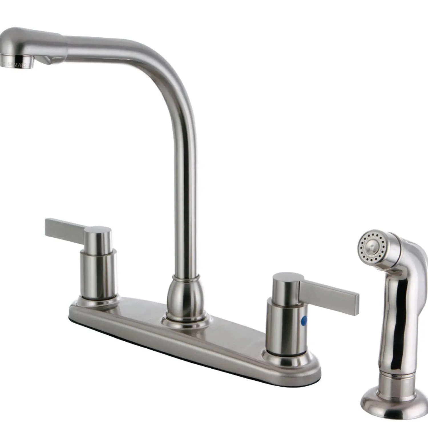 Online NuvoFusion 8" Center High-Arch Kitchen Faucet Faucets With Side Spray