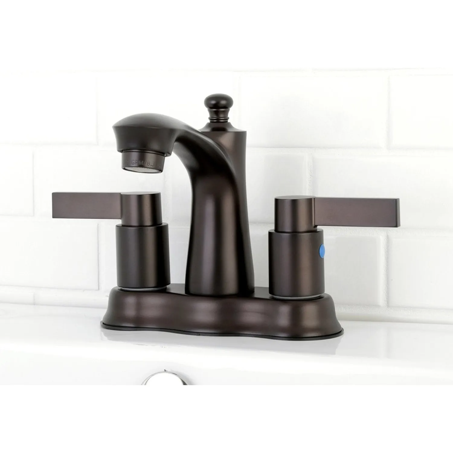 Sale NuvoFusion Deck Mount 4" Centerset Bathroom Faucet 4" Center Set