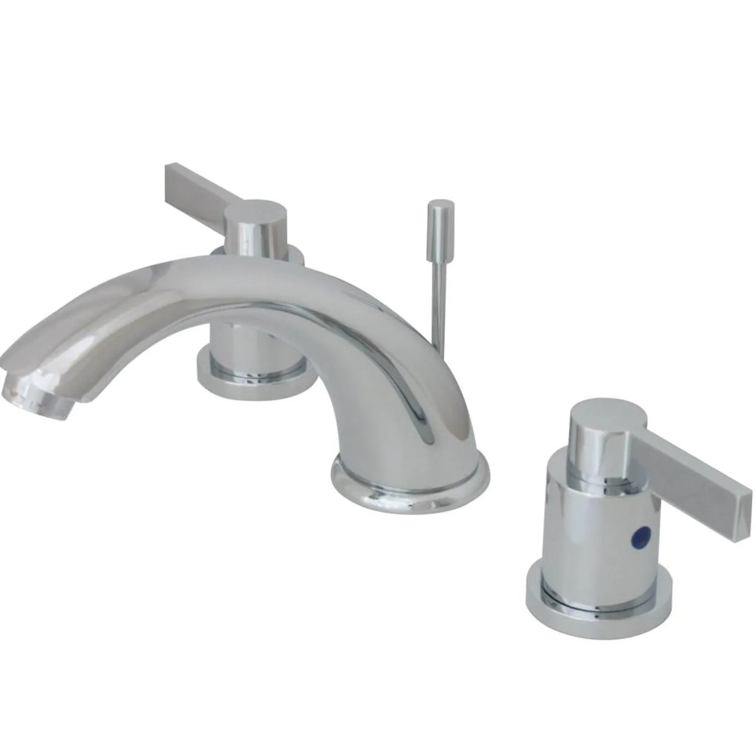 Clearance NuvoFusion Double Handle 8" to 16" Widespread Lavatory Faucet with Brass Pop-up 8" Widespread