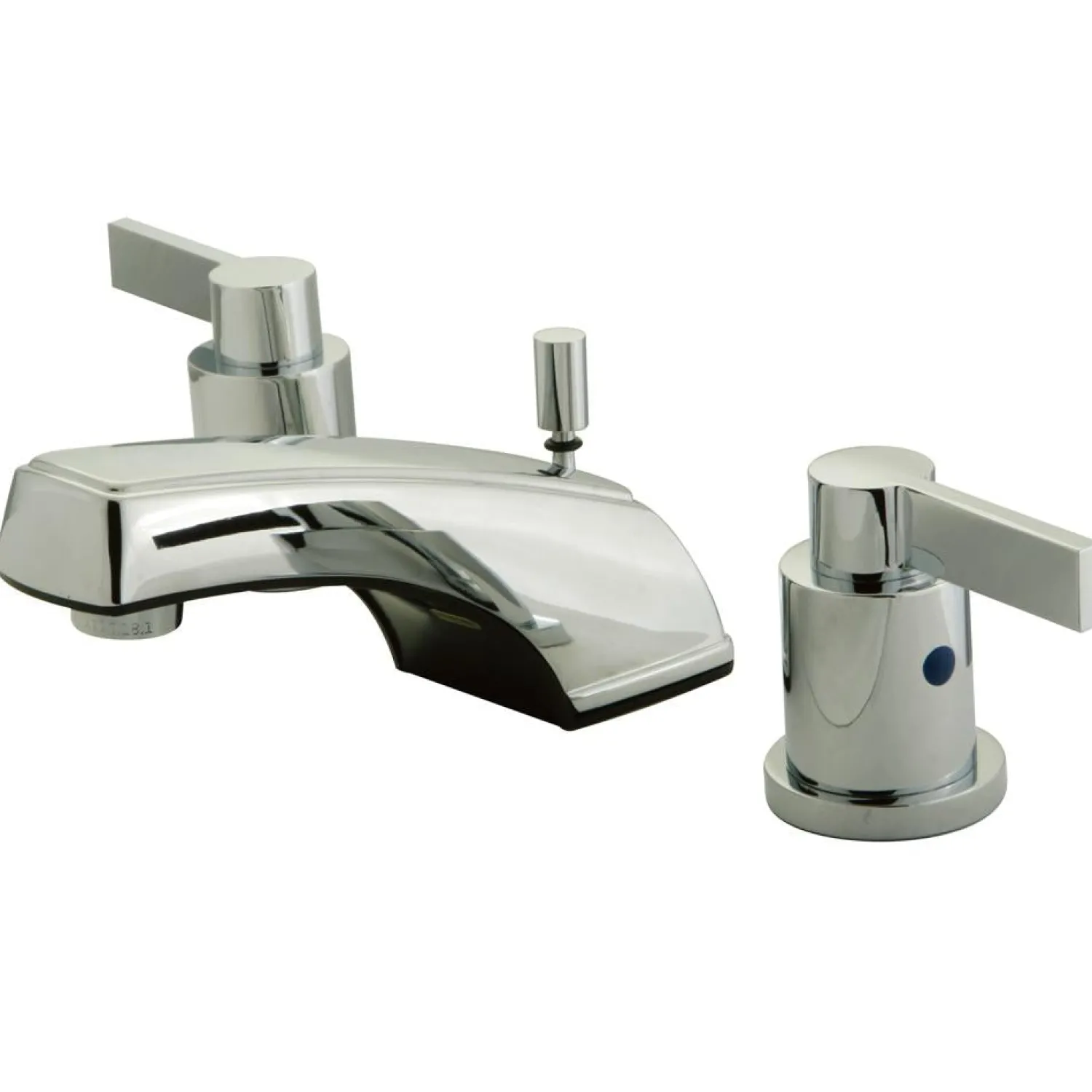 Best NuvoFusion Double Handle 4" to 16" Widespread Lavatory Faucet with Brass Pop-up 8" Widespread
