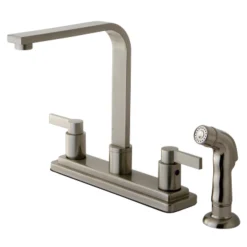 Online Nuvofusion Euro high Rise Spout Kitchen Faucet with Side Sprayer Faucets With Side Spray
