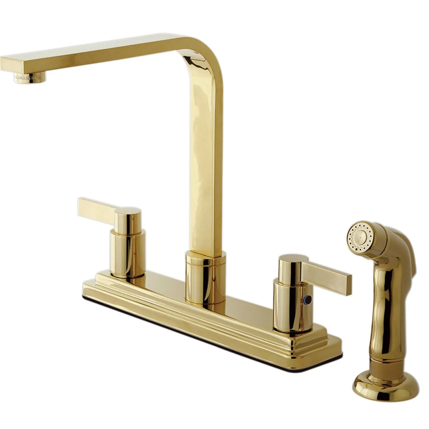 Online Nuvofusion Euro high Rise Spout Kitchen Faucet with Side Sprayer Faucets With Side Spray