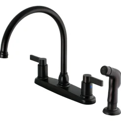 Best NuvoFusion 8-Inch Centerset Kitchen Faucet with Side Sprayer Faucets With Side Spray