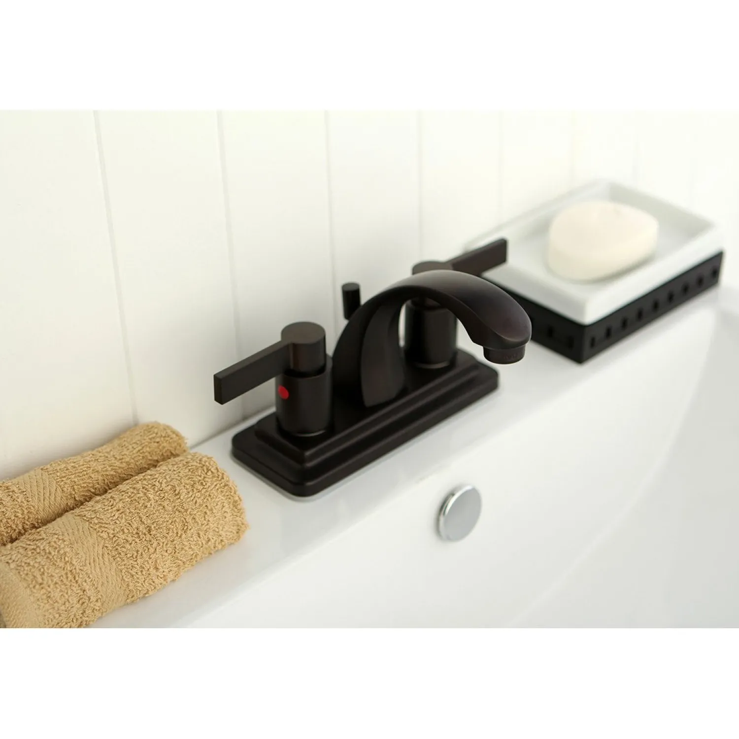 New NuvoFusion 4-Inch Centerset 2-Handle Bathroom Faucet 4" Center Set