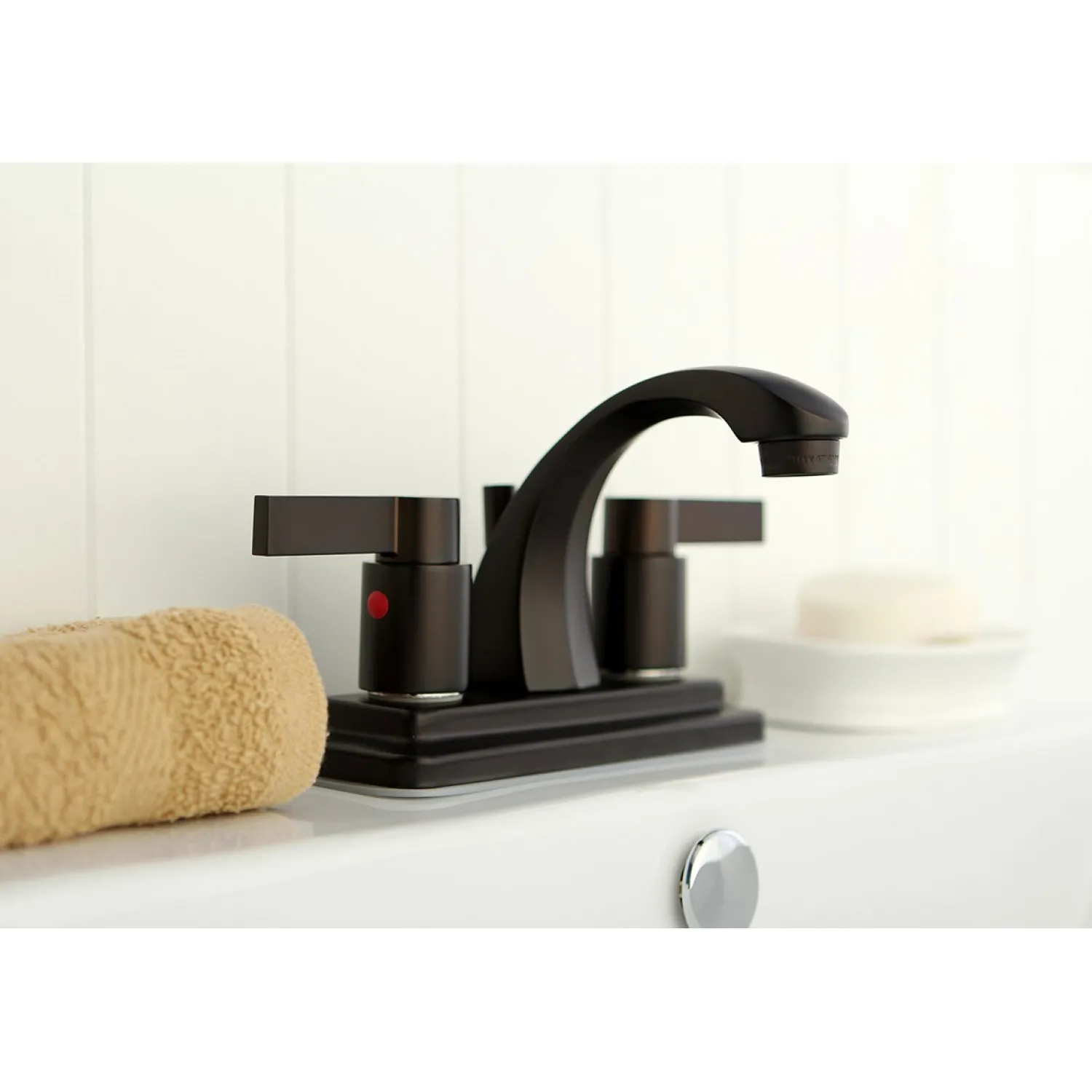 New NuvoFusion 4-Inch Centerset 2-Handle Bathroom Faucet 4" Center Set