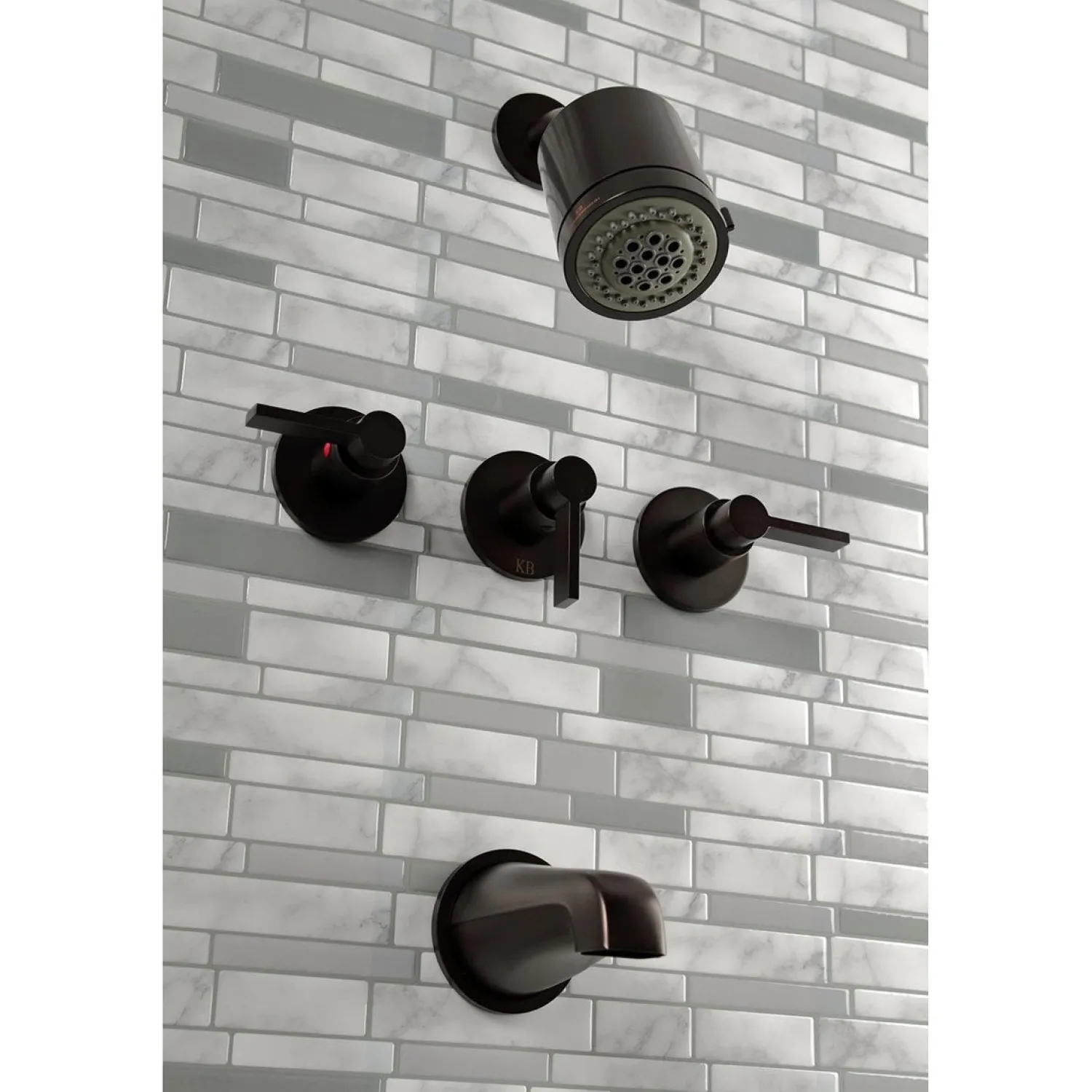 Discount NuvoFusion Three-Handle Tub and Shower Faucet Tub & Shower Sets|Tub Faucets