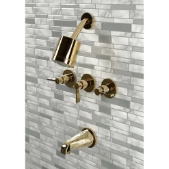 Discount NuvoFusion Three-Handle Tub and Shower Faucet Tub & Shower Sets|Tub Faucets