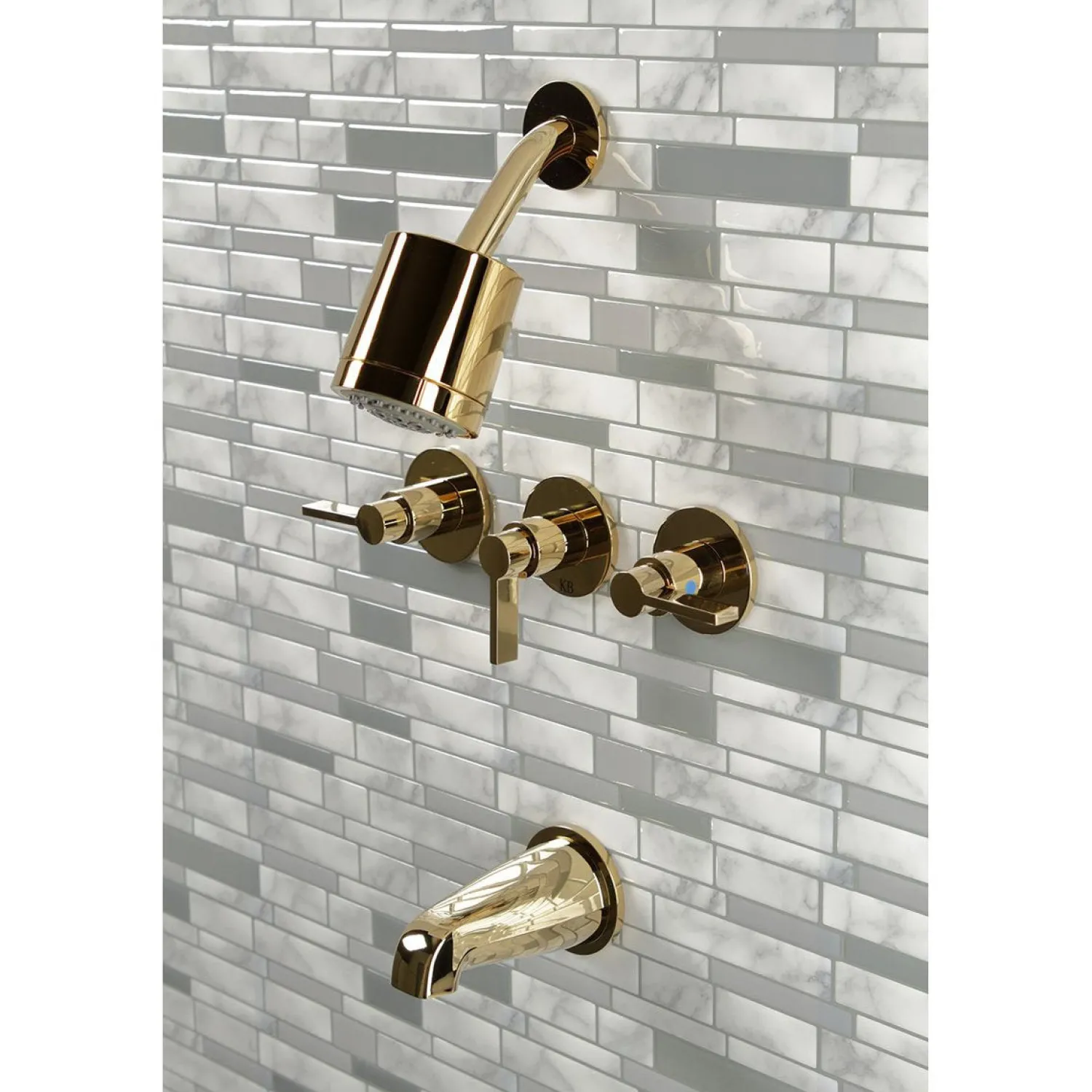 Discount NuvoFusion Three-Handle Tub and Shower Faucet Tub & Shower Sets|Tub Faucets