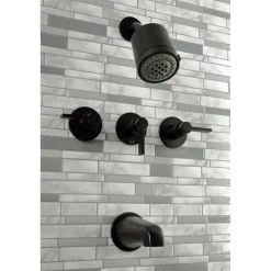 Discount NuvoFusion Three-Handle Tub and Shower Faucet Tub & Shower Sets|Tub Faucets