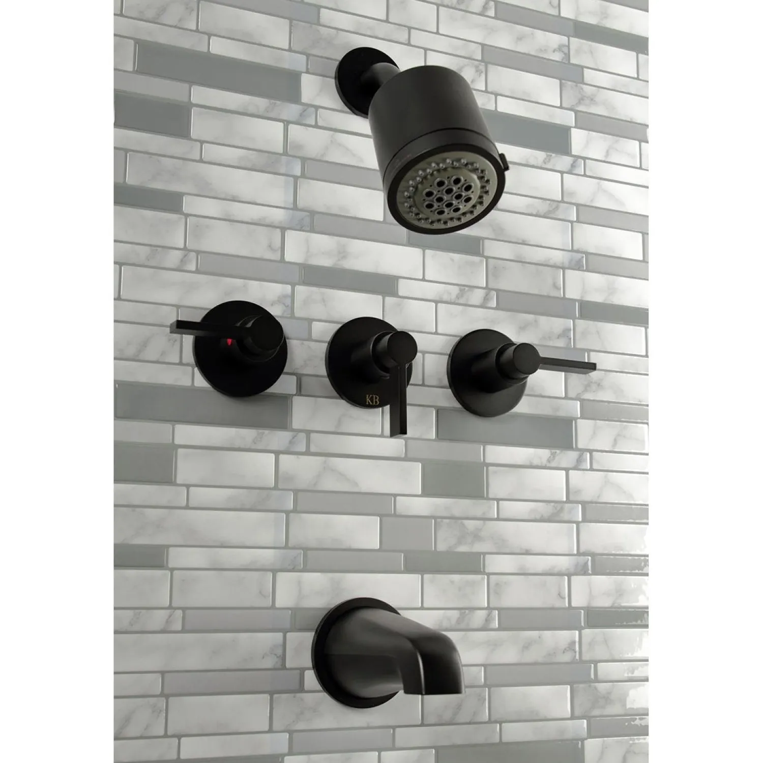 Discount NuvoFusion Three-Handle Tub and Shower Faucet Tub & Shower Sets|Tub Faucets