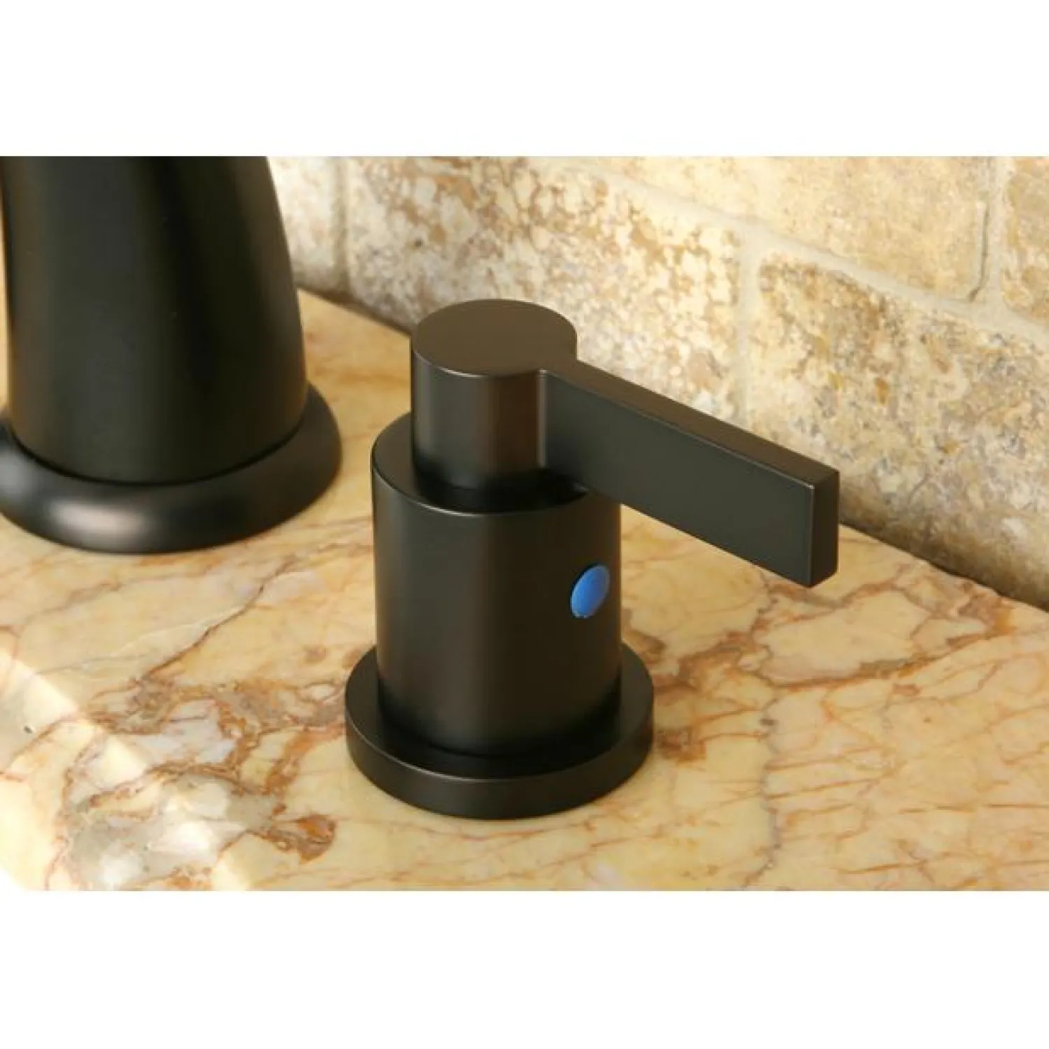Discount NuvoFusion 8" to 16" Widespread Double Handle Lavatory Faucet with Brass Pop-up 8" Widespread