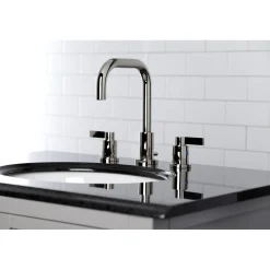 Outlet NuvoFusion Widespread Bathroom Faucet with Brass Pop-Up 8
