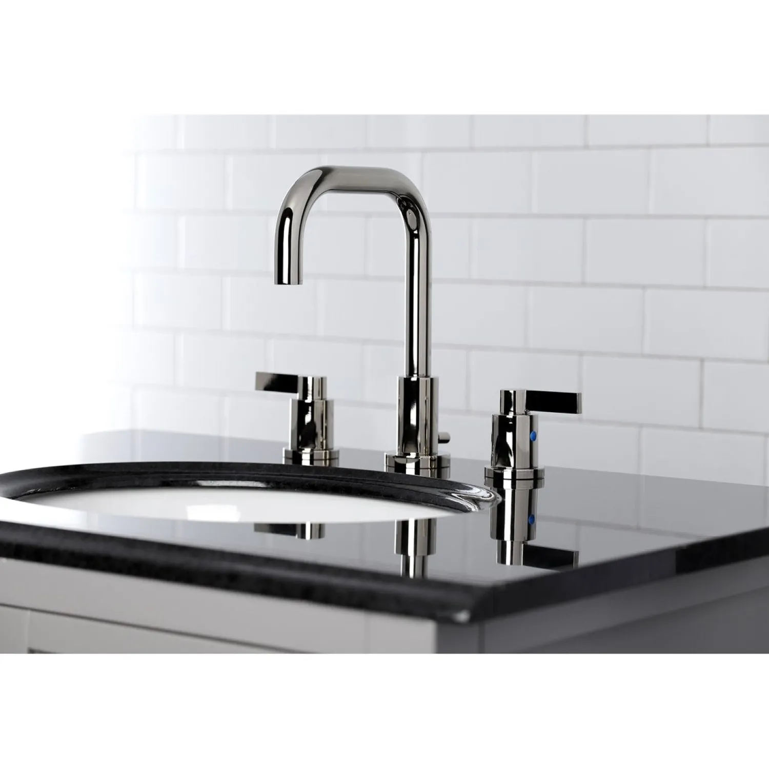 Outlet NuvoFusion Widespread Bathroom Faucet with Brass Pop-Up 8" Widespread