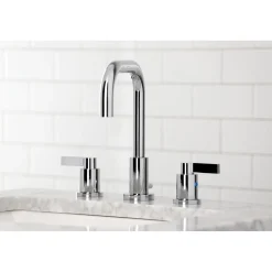 Outlet NuvoFusion Widespread Bathroom Faucet with Brass Pop-Up 8