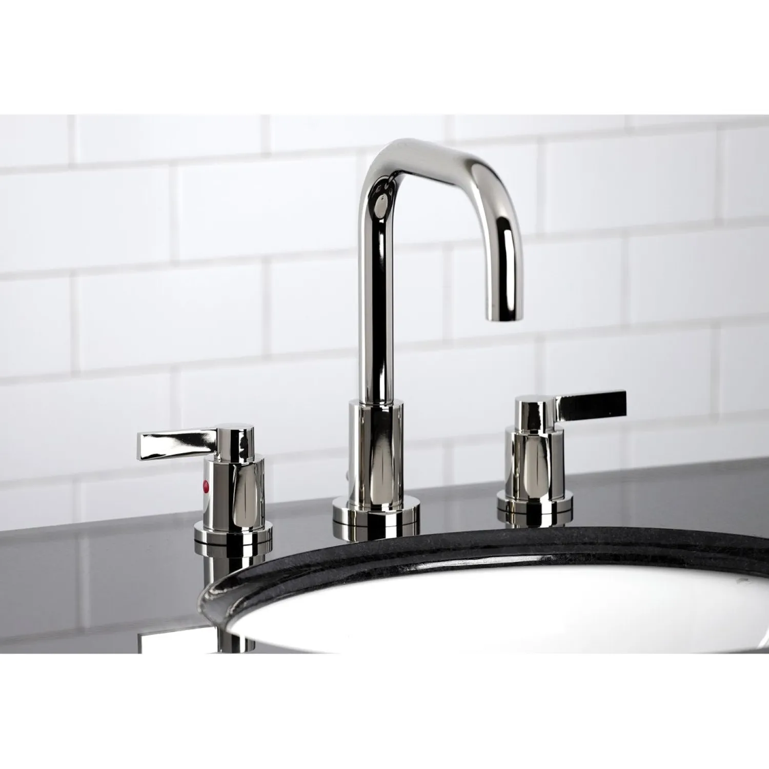 Outlet NuvoFusion Widespread Bathroom Faucet with Brass Pop-Up 8" Widespread