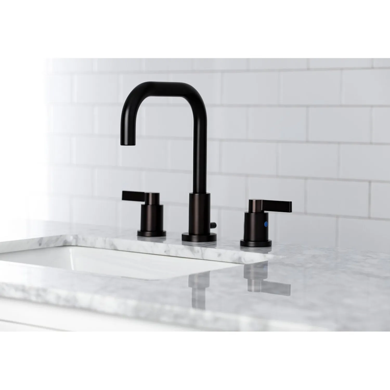 Outlet NuvoFusion Widespread Bathroom Faucet with Brass Pop-Up 8" Widespread