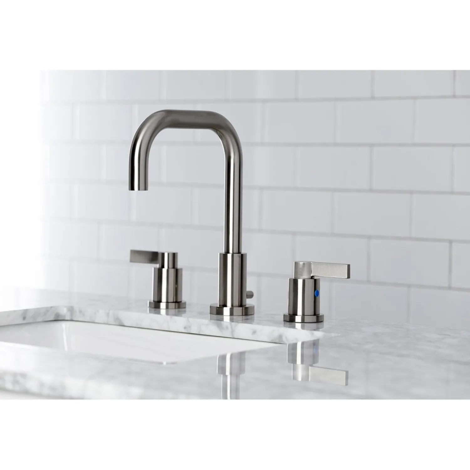 Outlet NuvoFusion Widespread Bathroom Faucet with Brass Pop-Up 8" Widespread