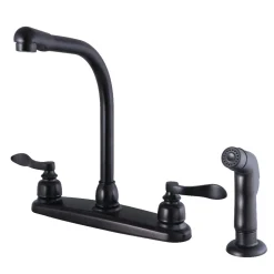 New NuWave French 8-Inch Center High-Arch Kitchen Faucet Faucets With Side Spray