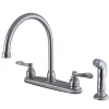 Clearance NuWave French 8" Center Gooseneck Kitchen Faucet Faucets With Side Spray