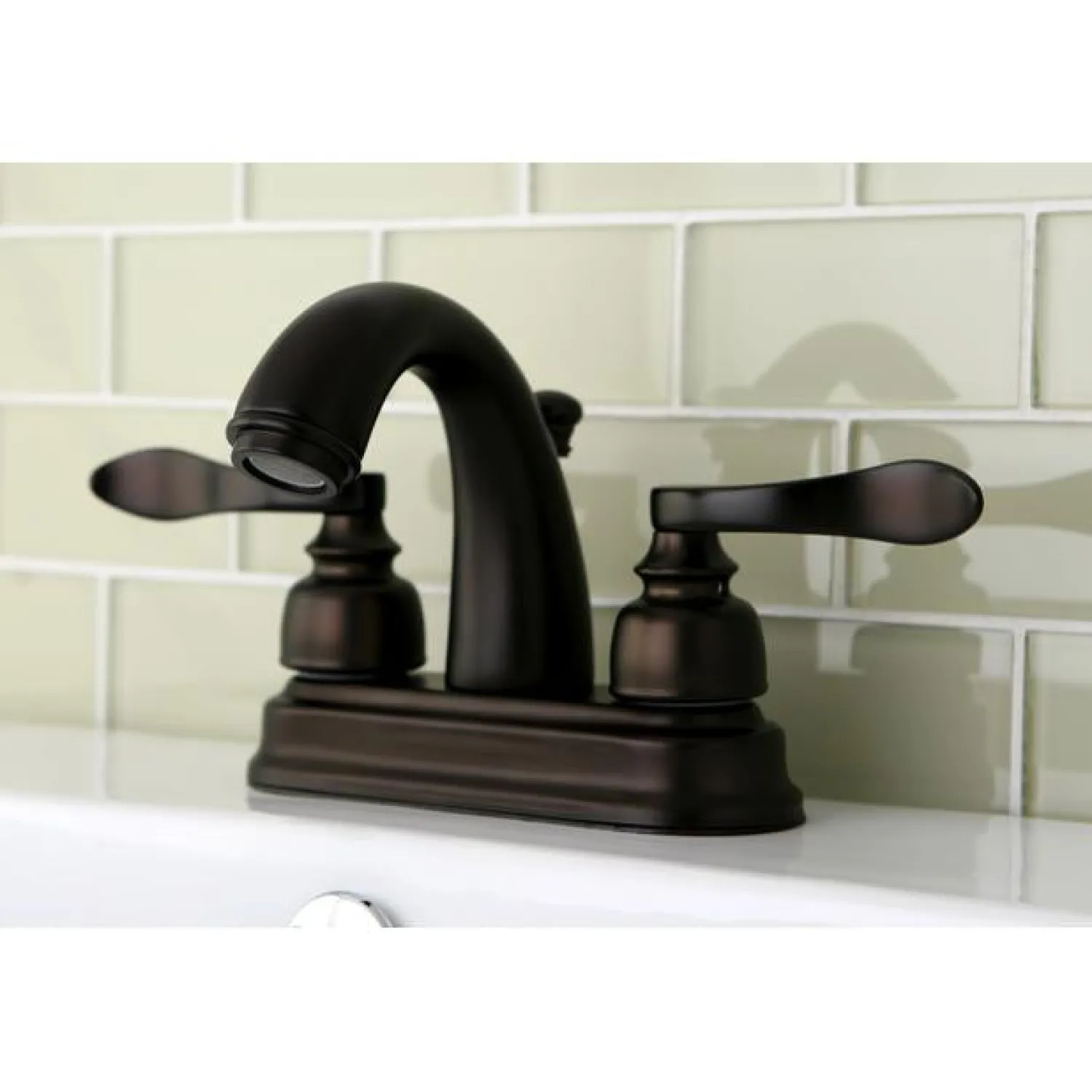 Clearance NuWave French 4" Centerset Lavatory Faucet with ABS/Brass Pop-up 4" Center Set