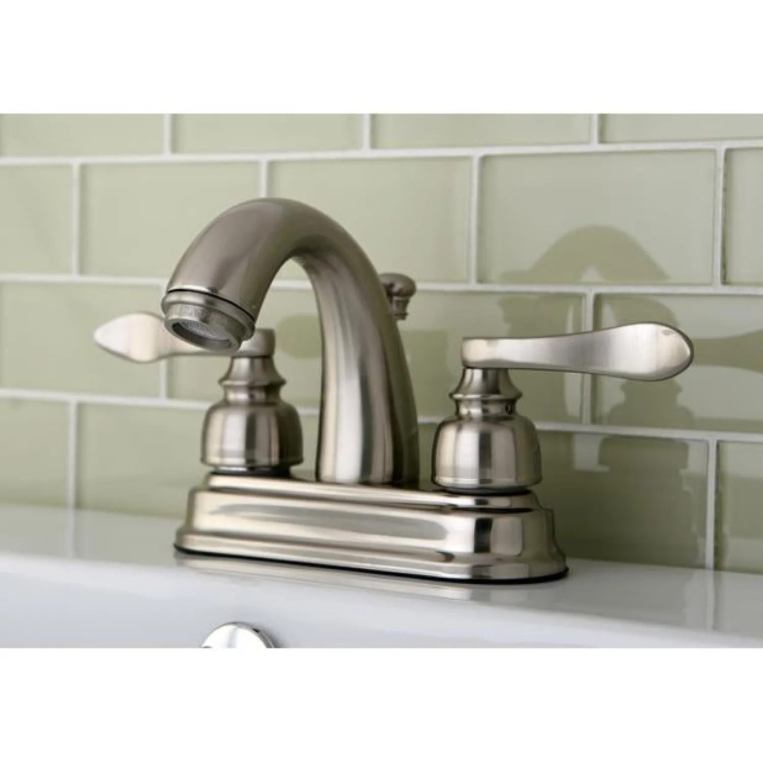 Clearance NuWave French 4" Centerset Lavatory Faucet with ABS/Brass Pop-up 4" Center Set
