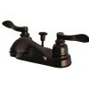Hot NuWave French Deck Mount 4-Inch Centerset Bathroom Faucet 4" Center Set