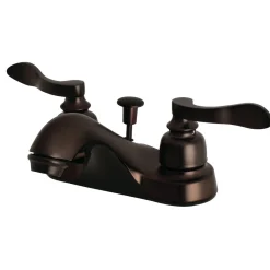 Hot NuWave French Deck Mount 4-Inch Centerset Bathroom Faucet 4" Center Set