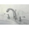 New Nuwave French Two Handle 8" to 16" Widespread Lavatory Faucet with Brass Pop-up 8" Widespread