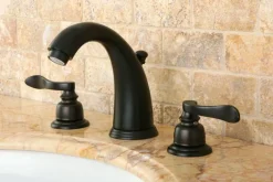 New NuWave French Widespread Lavatory Faucet with ABS/Brass Pop-up Tub Faucets