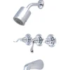 Sale Nuwave French Three Handle Tub and Shower Faucet Tub & Shower Sets