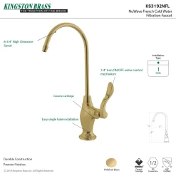 Best NuWave French Single Handle Water Filtration Faucet Single Hole