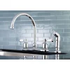 New Paris Deck Mount Centerset Kitchen Faucet Faucets With Side Spray