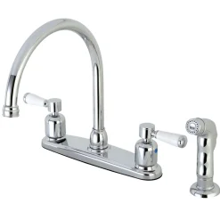 New Paris Deck Mount Centerset Kitchen Faucet Faucets With Side Spray