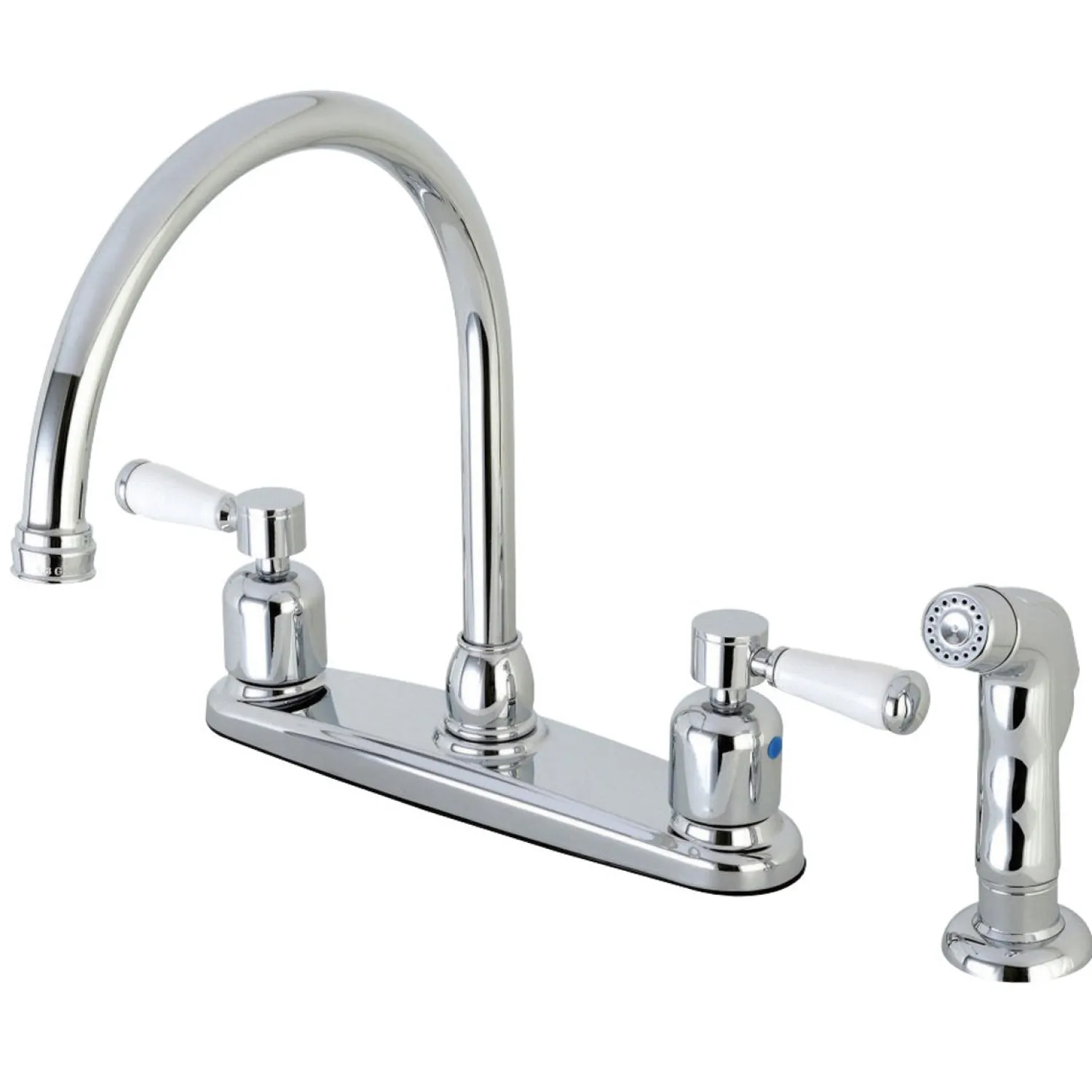New Paris Deck Mount Centerset Kitchen Faucet Faucets With Side Spray