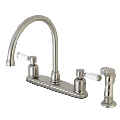 New Paris Deck Mount Centerset Kitchen Faucet Faucets With Side Spray