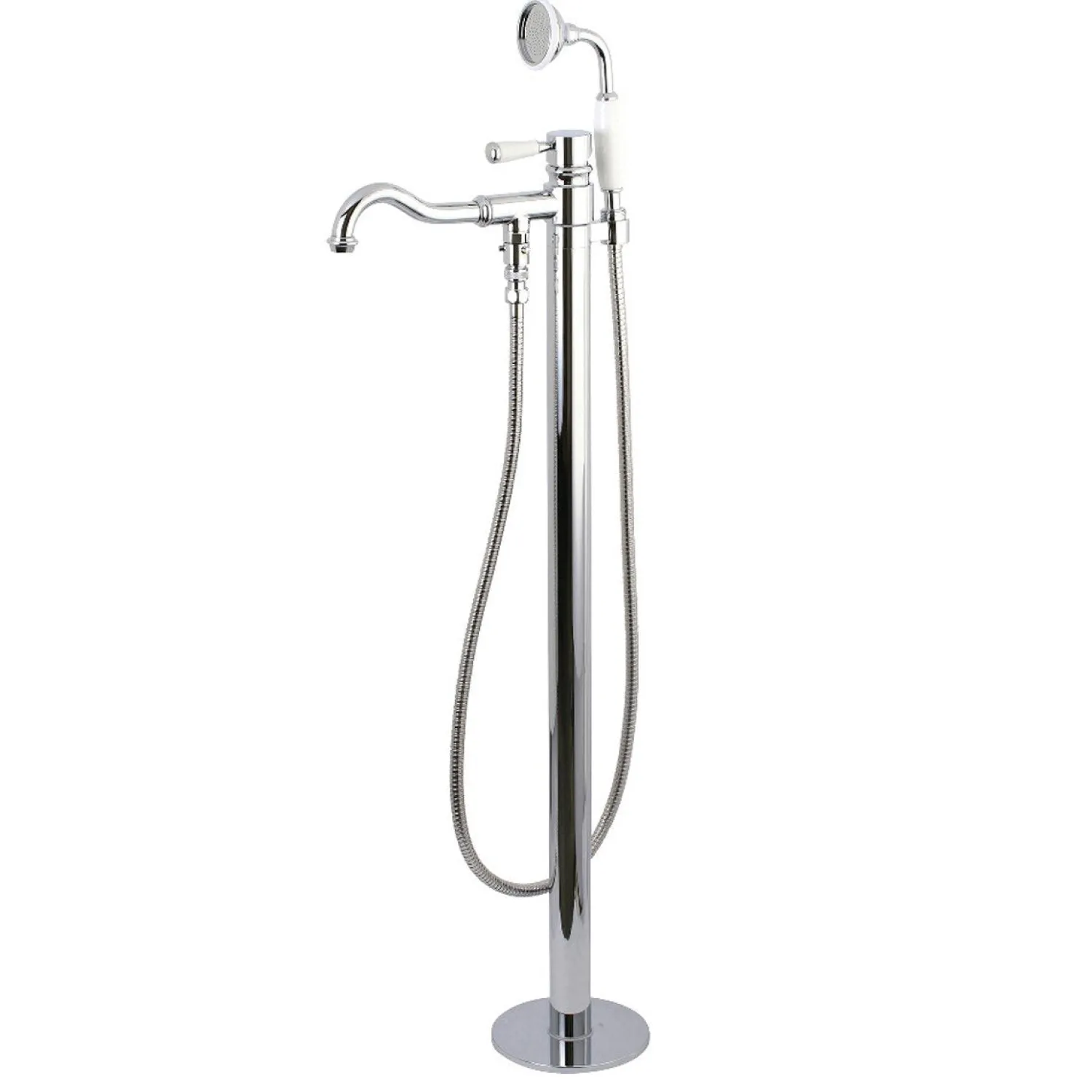 Paris Freestanding Tub Faucet with Hand Shower and Single Handle Free Standing Tub Fillers|Tub Faucets