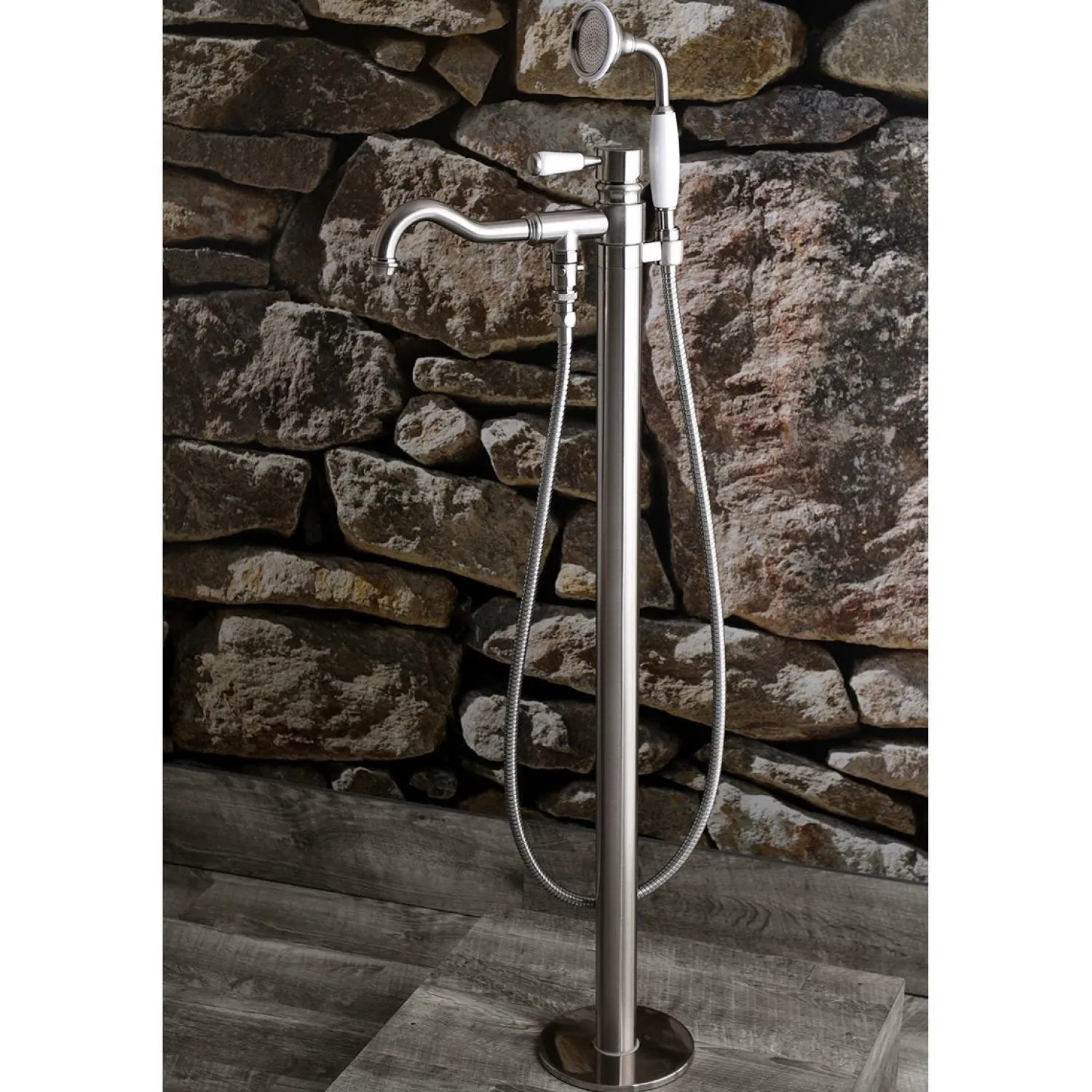 Paris Freestanding Tub Faucet with Hand Shower and Single Handle Free Standing Tub Fillers|Tub Faucets