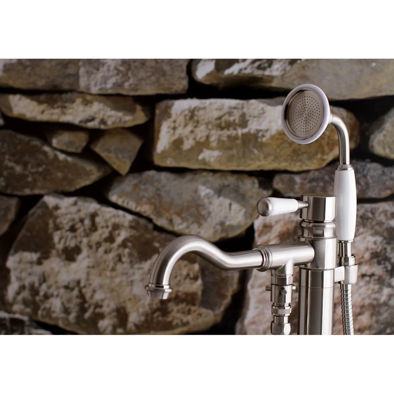 Paris Freestanding Tub Faucet with Hand Shower and Single Handle Free Standing Tub Fillers|Tub Faucets