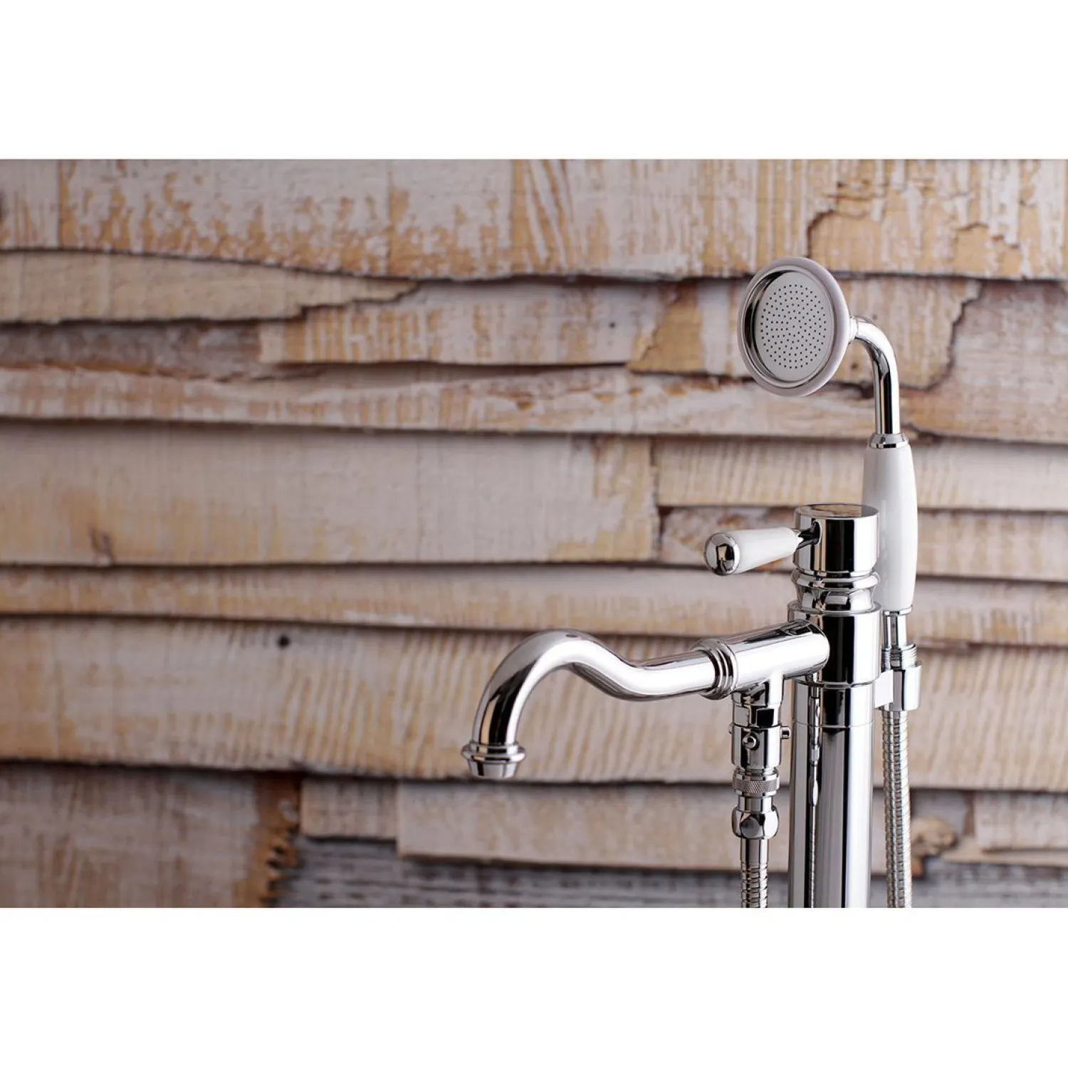 Paris Freestanding Tub Faucet with Hand Shower and Single Handle Free Standing Tub Fillers|Tub Faucets