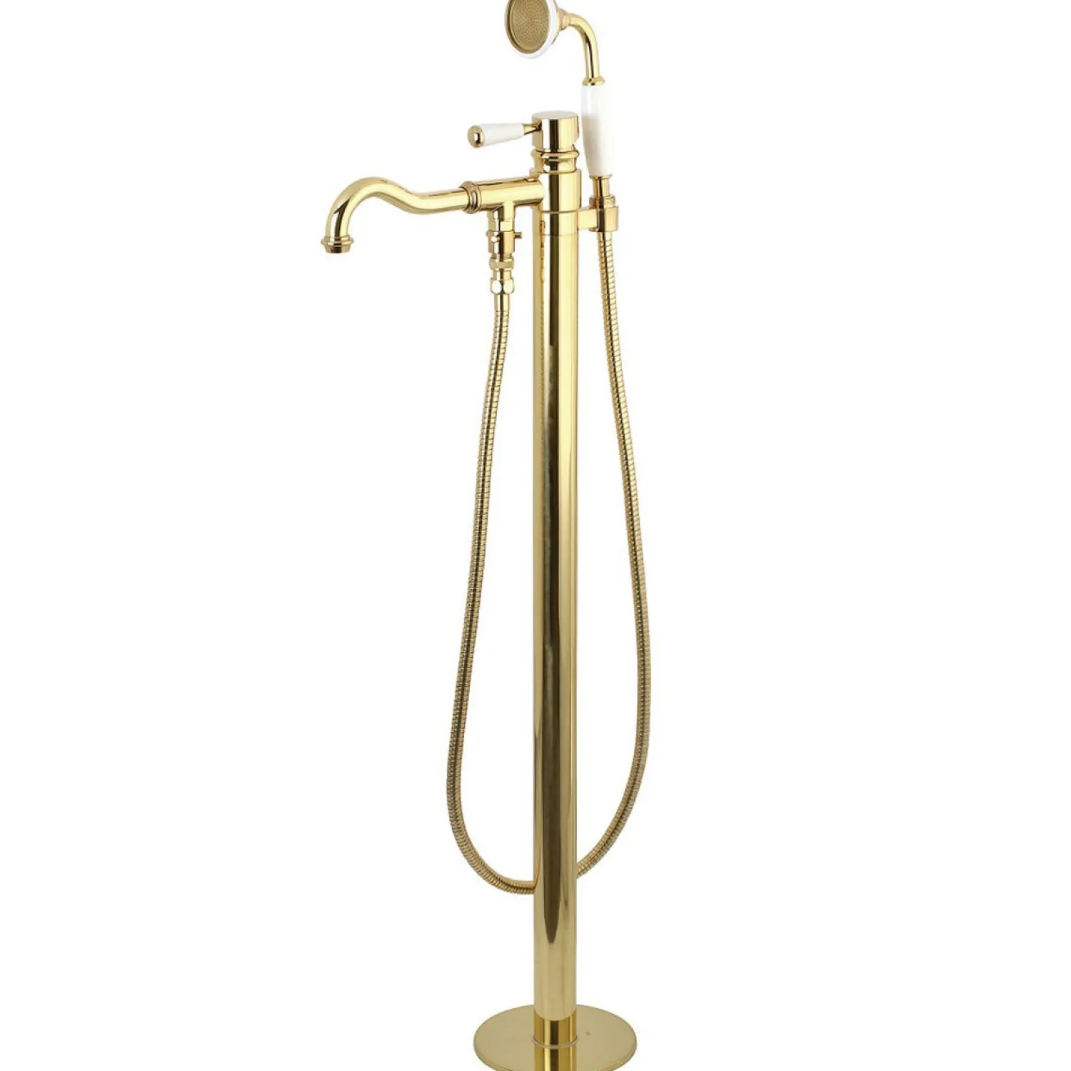 Paris Freestanding Tub Faucet with Hand Shower and Single Handle Free Standing Tub Fillers|Tub Faucets