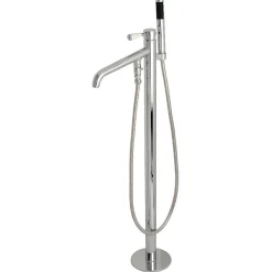 Hot Paris Single Hole Single Handle Freestanding Tub Faucet with Hand Shower Free Standing Tub Fillers|Tub Faucets