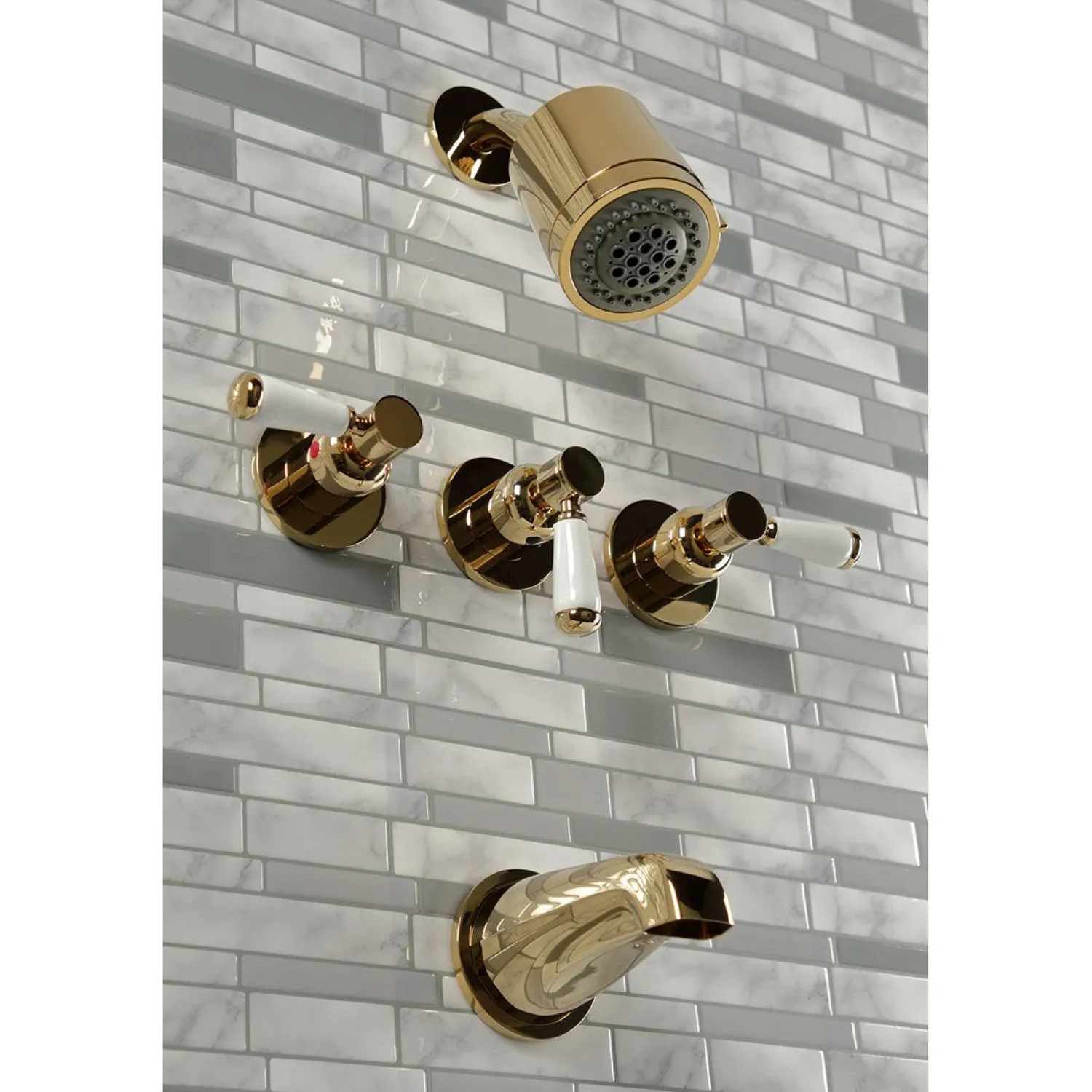 Clearance Paris Three-Handle Tub and Shower Faucet Tub & Shower Sets|Tub Faucets