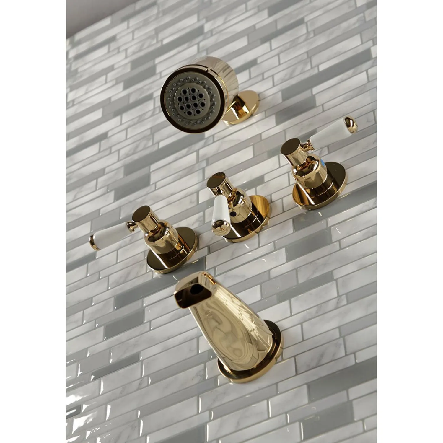 Clearance Paris Three-Handle Tub and Shower Faucet Tub & Shower Sets|Tub Faucets