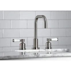 Discount Paris Widespread Bathroom Faucet with Brass Pop-Up 8" Widespread
