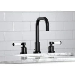 Discount Paris Widespread Bathroom Faucet with Brass Pop-Up 8" Widespread