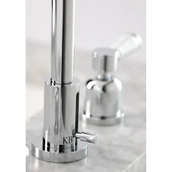 Discount Paris Widespread Bathroom Faucet with Brass Pop-Up 8