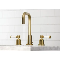 Discount Paris Widespread Bathroom Faucet with Brass Pop-Up 8