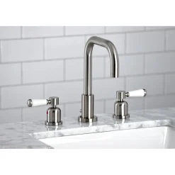 Discount Paris Widespread Bathroom Faucet with Brass Pop-Up 8