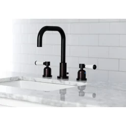 Discount Paris Widespread Bathroom Faucet with Brass Pop-Up 8